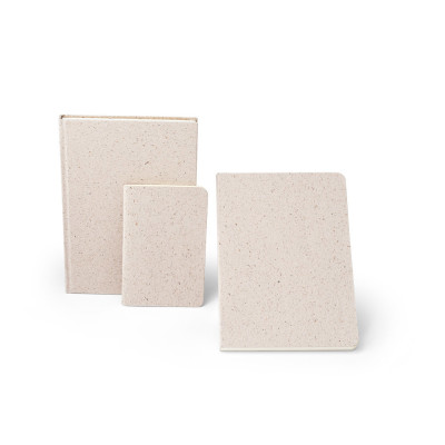 ORGANIC SEMI-RIGID. A5 notepad with semi-rigid cover made from organic elephant matter (80)